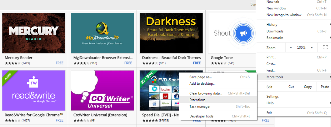 A screenshot showing Google Chrome